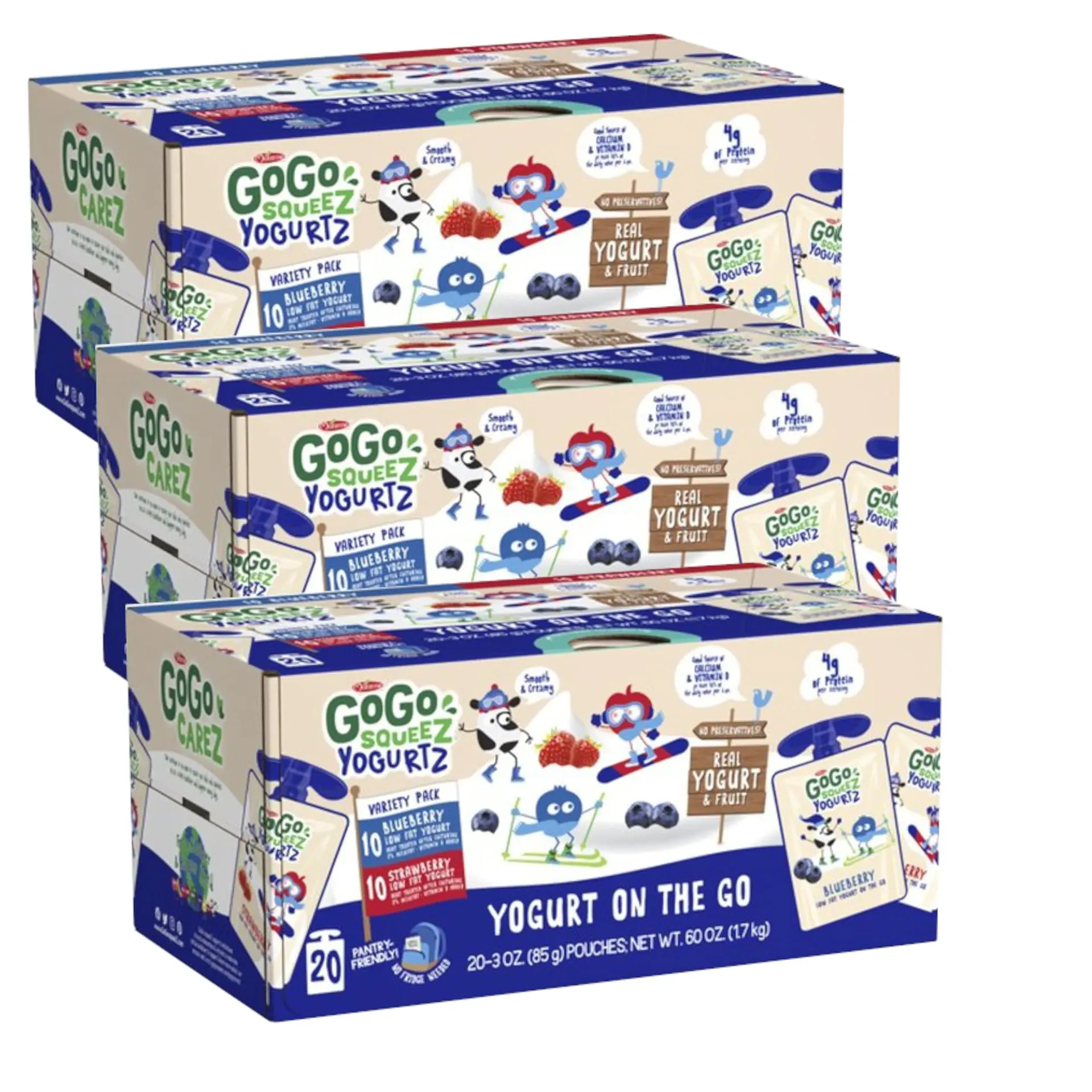 GoGo SqueeZ YogurtZ, Strawberry and Peach (20 ct.)