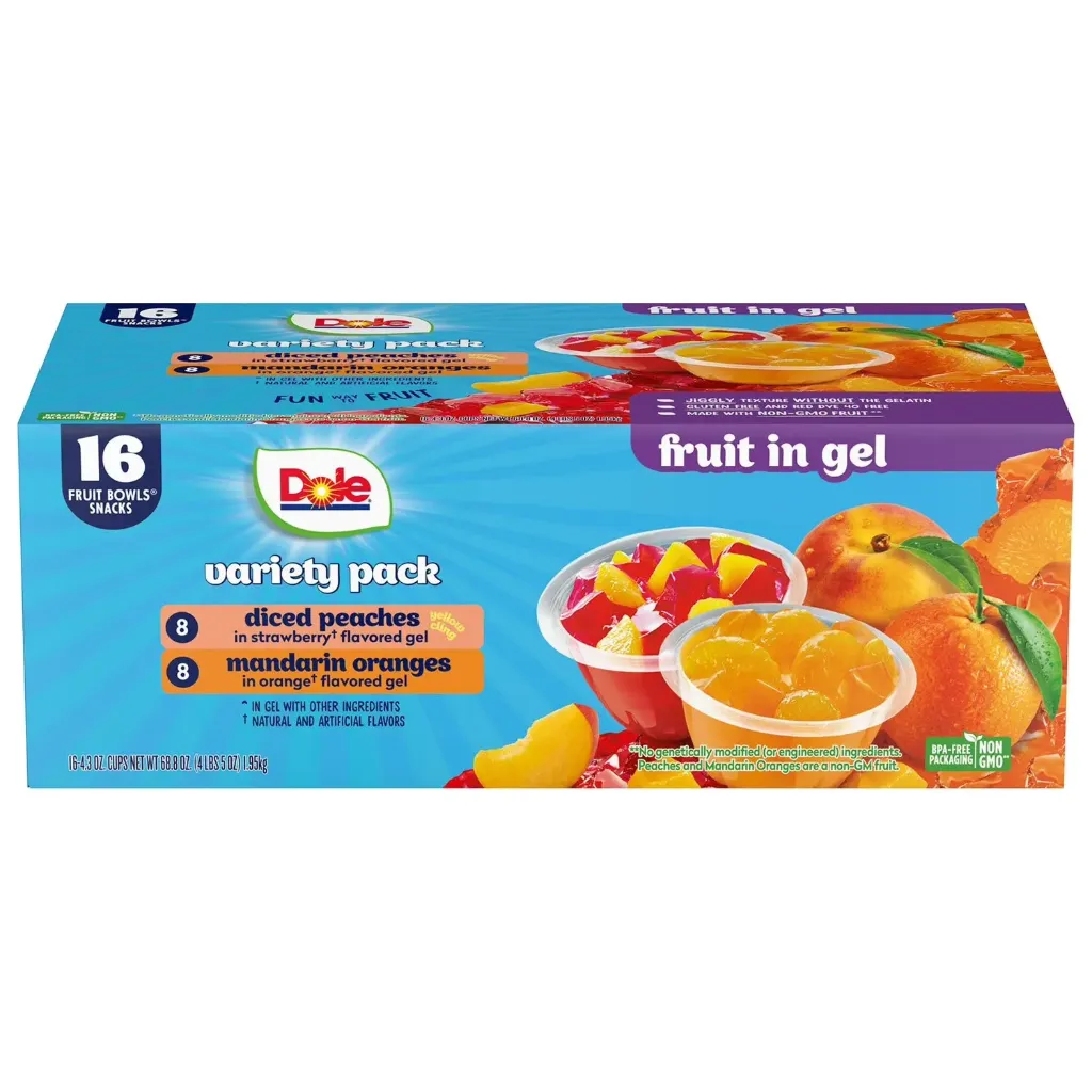 Dole Fruit Bowls in Gel Variety Pack (4.3 oz., 20 pk.)
