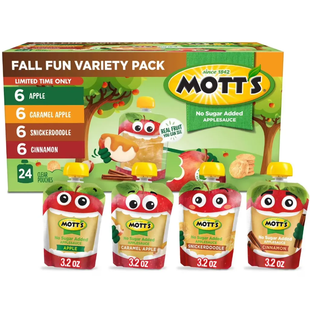 Mott's Fall Fun Caramel Apple Applesauce Variety Pack, 3.2 oz., 24 pk.